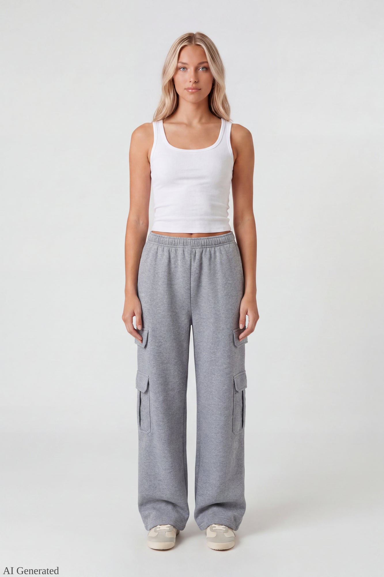 Fleece Ultra-Wide Cargo Sweatpant