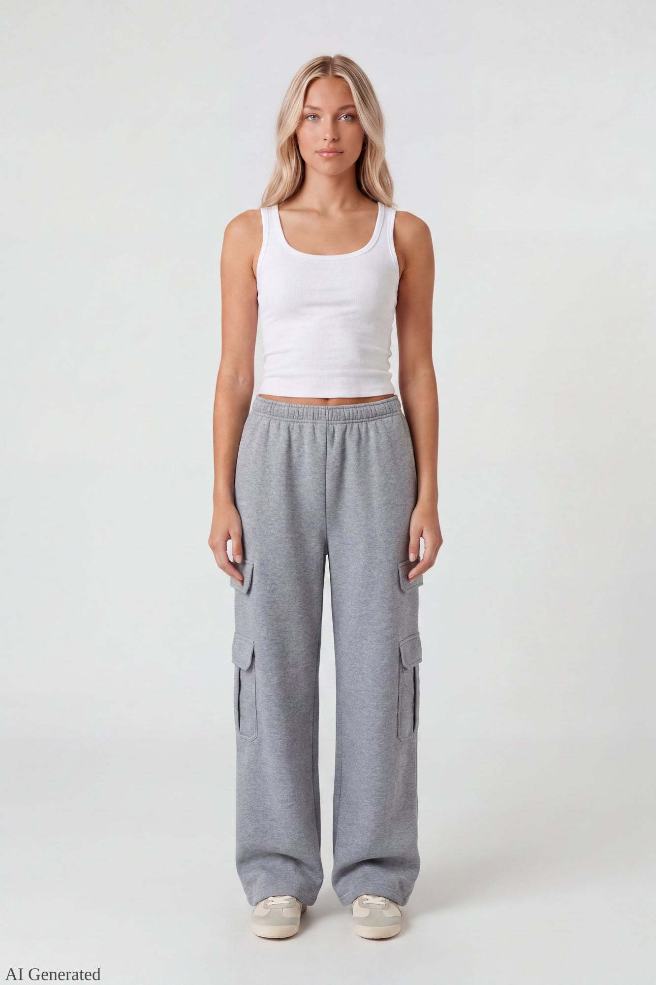 Fleece Ultra-Wide Cargo Sweatpant