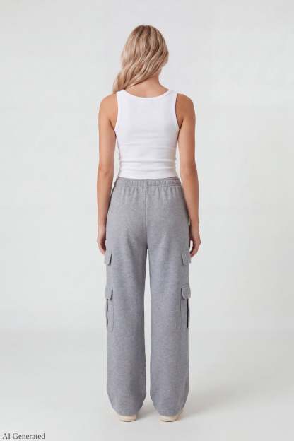 Fleece Ultra-Wide Cargo Sweatpant