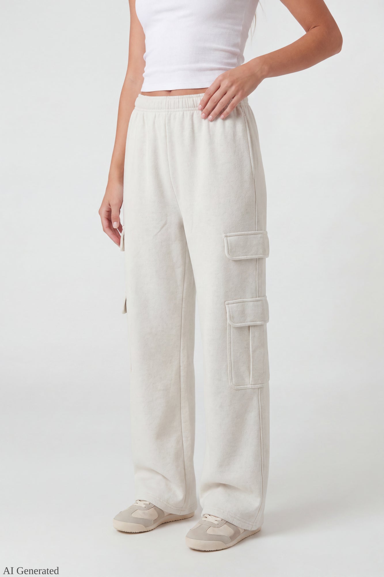 Fleece Ultra-Wide Cargo Sweatpant