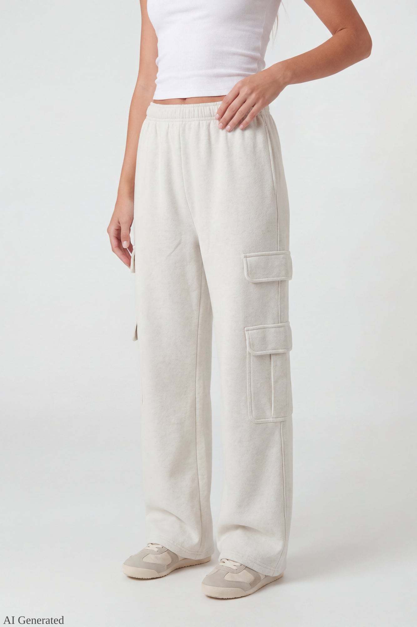 Fleece Ultra-Wide Cargo Sweatpant