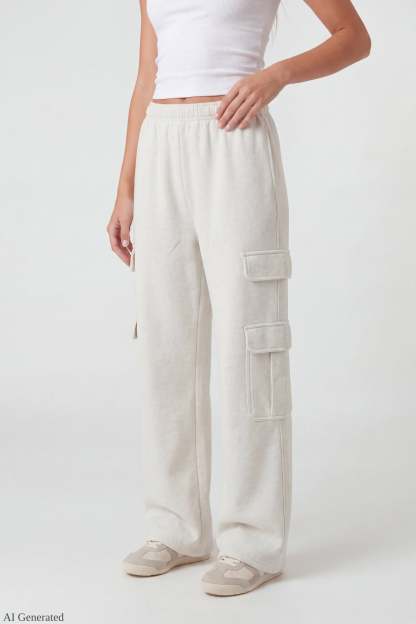 Fleece Ultra-Wide Cargo Sweatpant