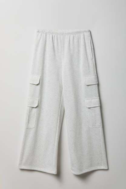 Fleece Ultra-Wide Cargo Sweatpant