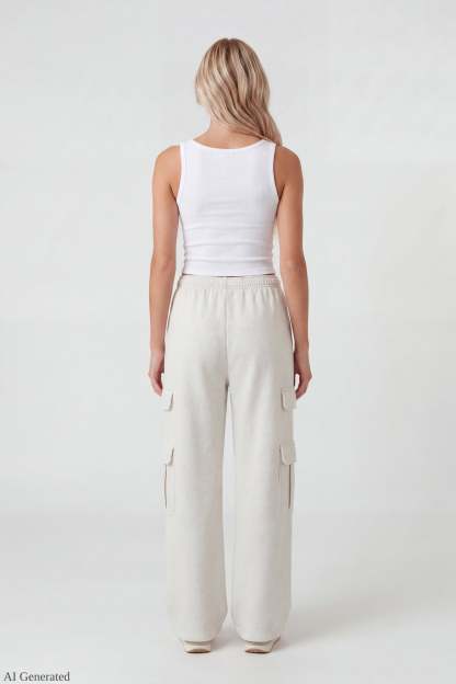 Fleece Ultra-Wide Cargo Sweatpant