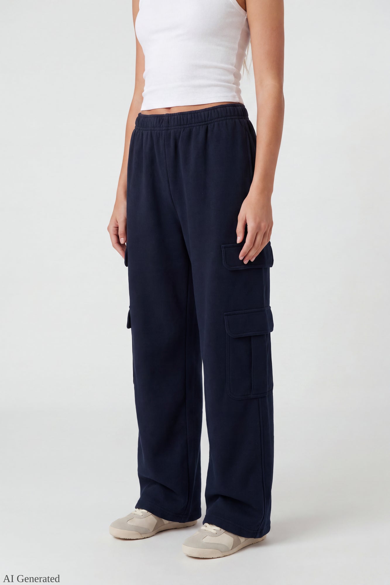 Fleece Ultra-Wide Cargo Sweatpant