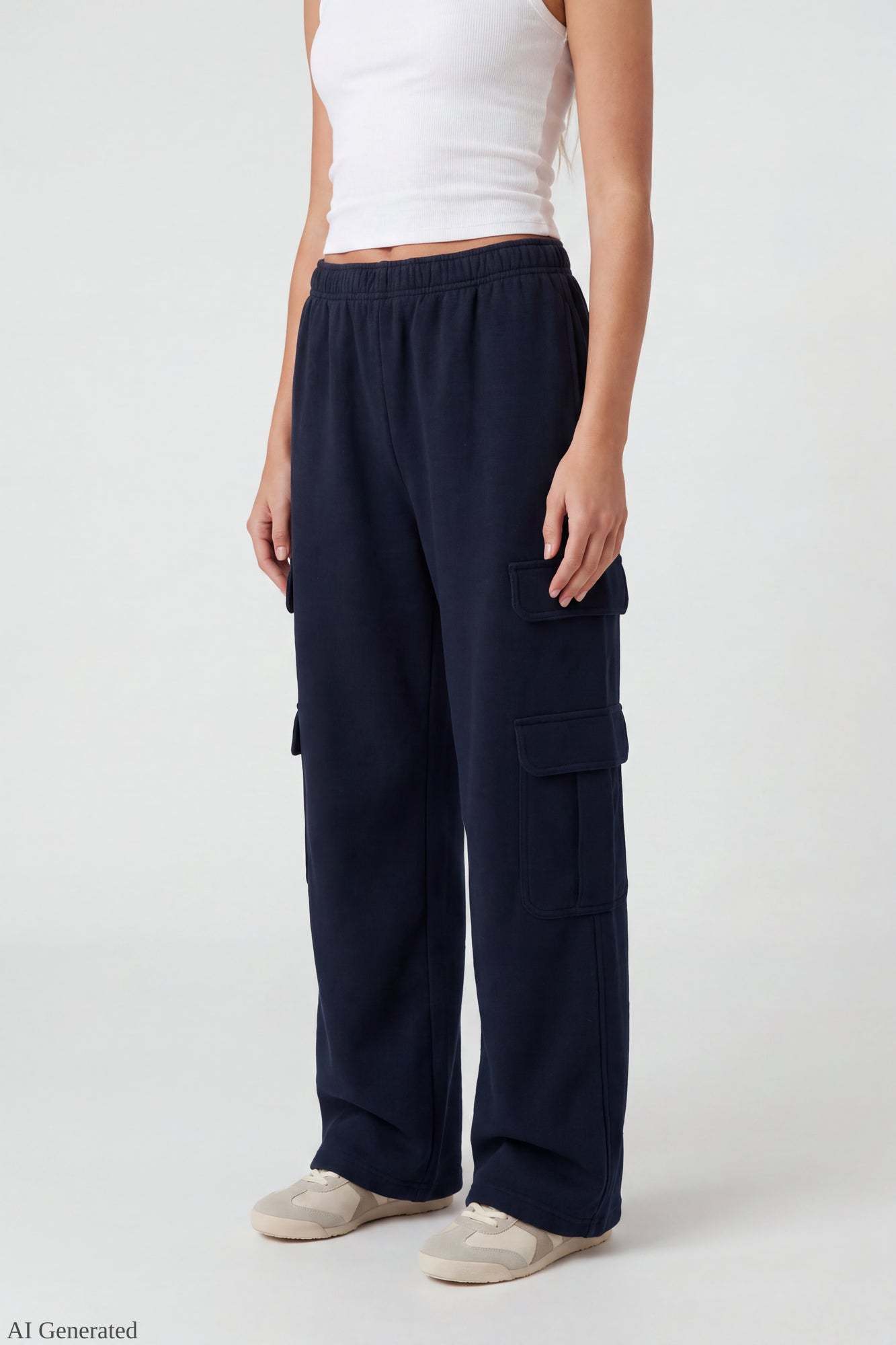 Fleece Ultra-Wide Cargo Sweatpant