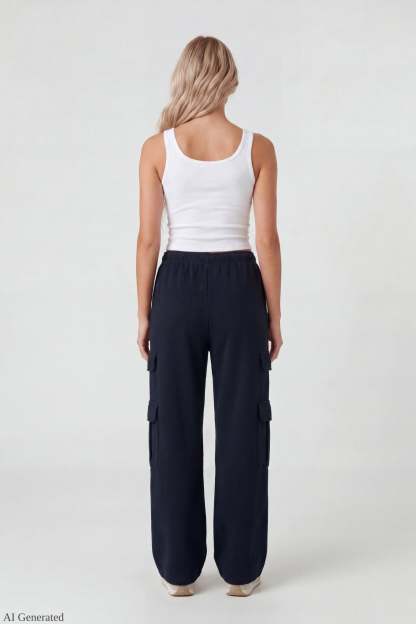 Fleece Ultra-Wide Cargo Sweatpant