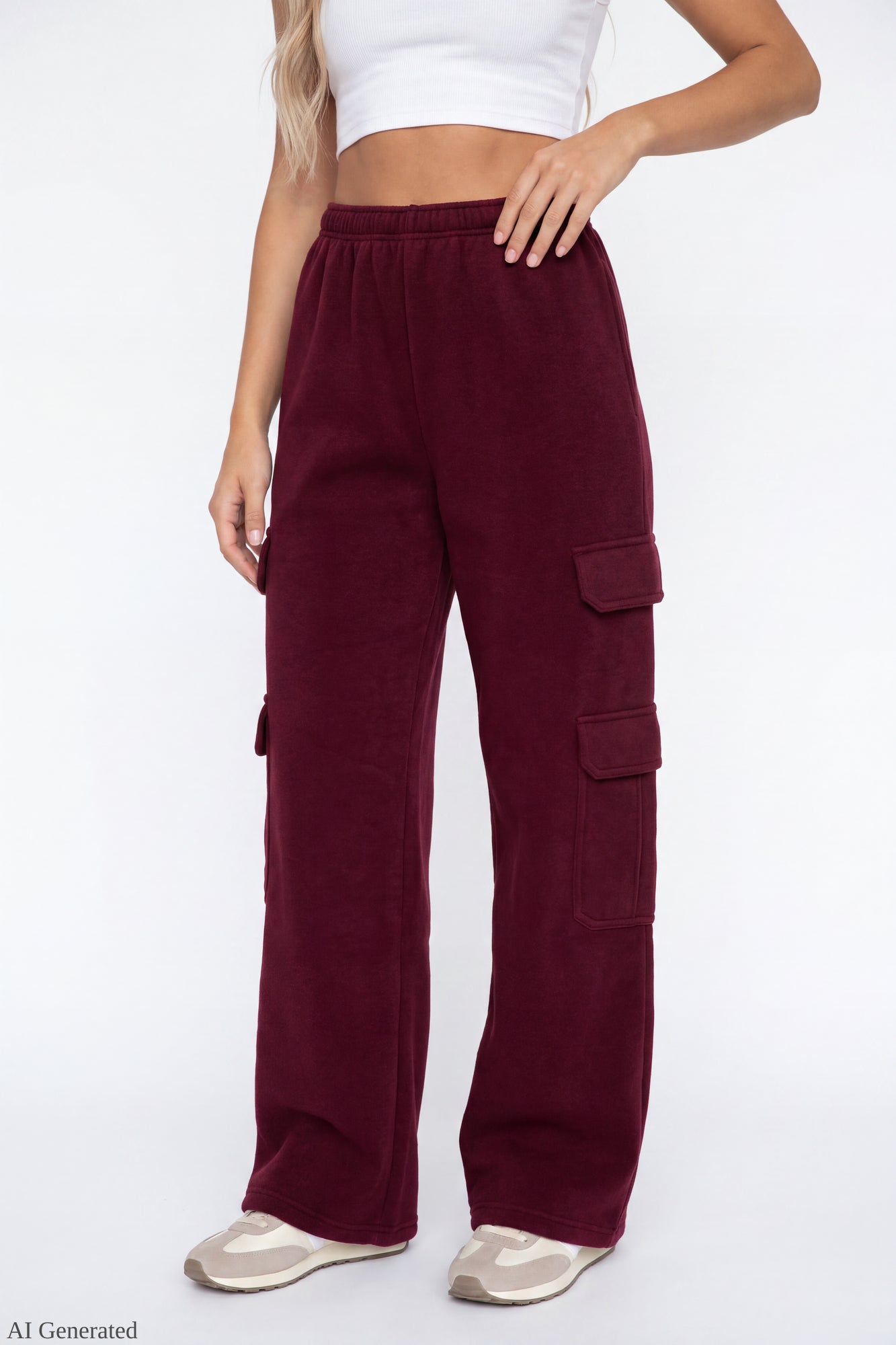 Fleece Ultra-Wide Cargo Sweatpant