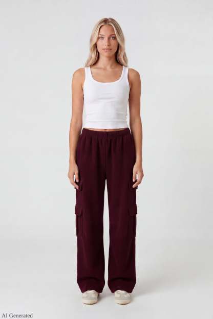 Fleece Ultra-Wide Cargo Sweatpant