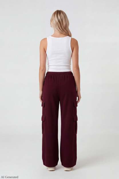 Fleece Ultra-Wide Cargo Sweatpant