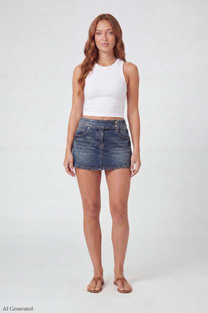 Denim Mini Skort