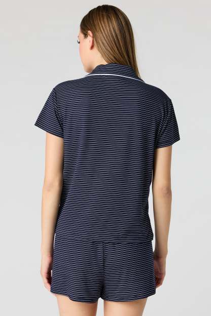 Button-Up Top & Short Pajama Set