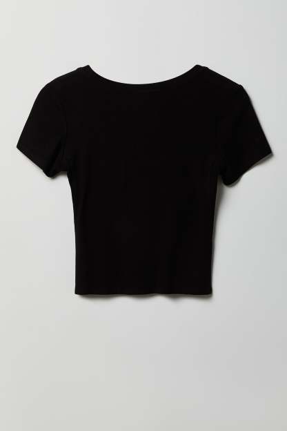 Soft Ribbed T-Shirt & Flare Pant Set