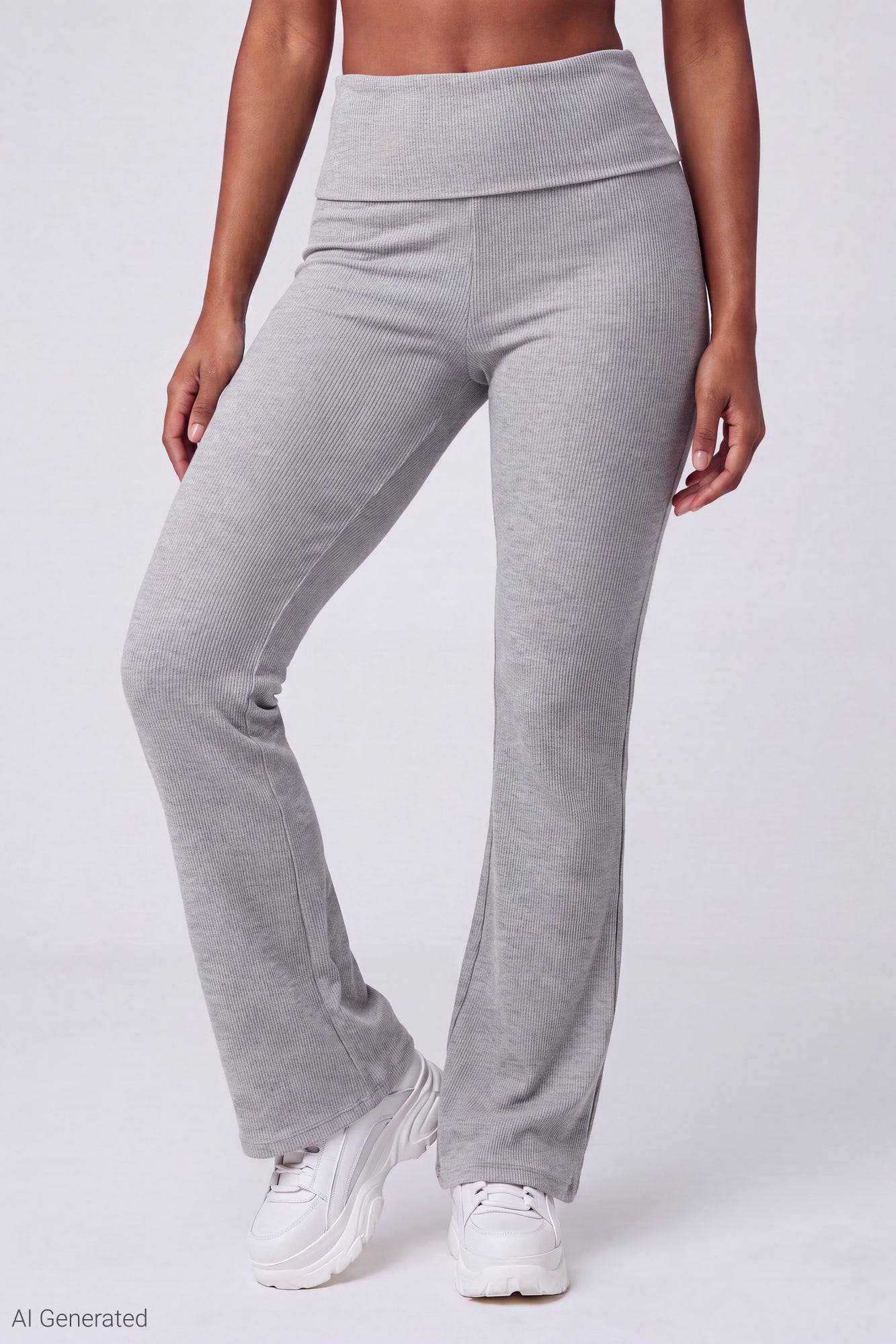 Soft Ribbed T-Shirt & Flare Pant Set