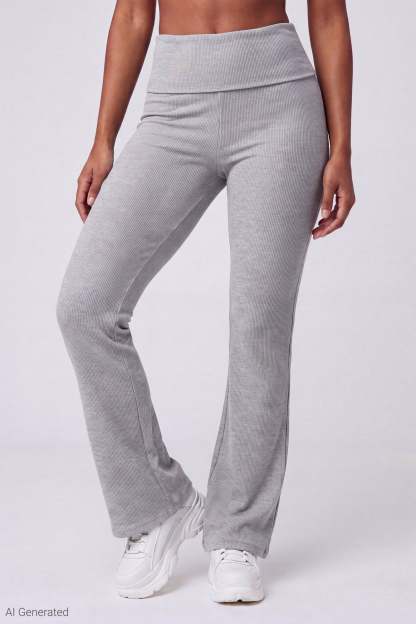 Soft Ribbed T-Shirt & Flare Pant Set
