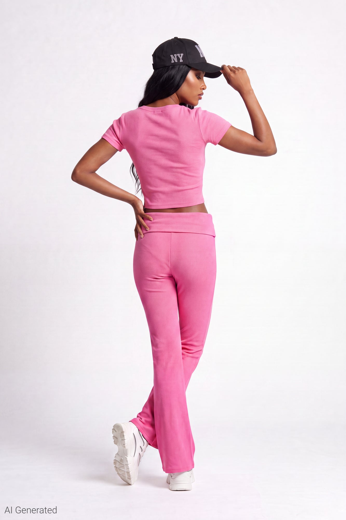 Soft Ribbed T-Shirt & Flare Pant Set
