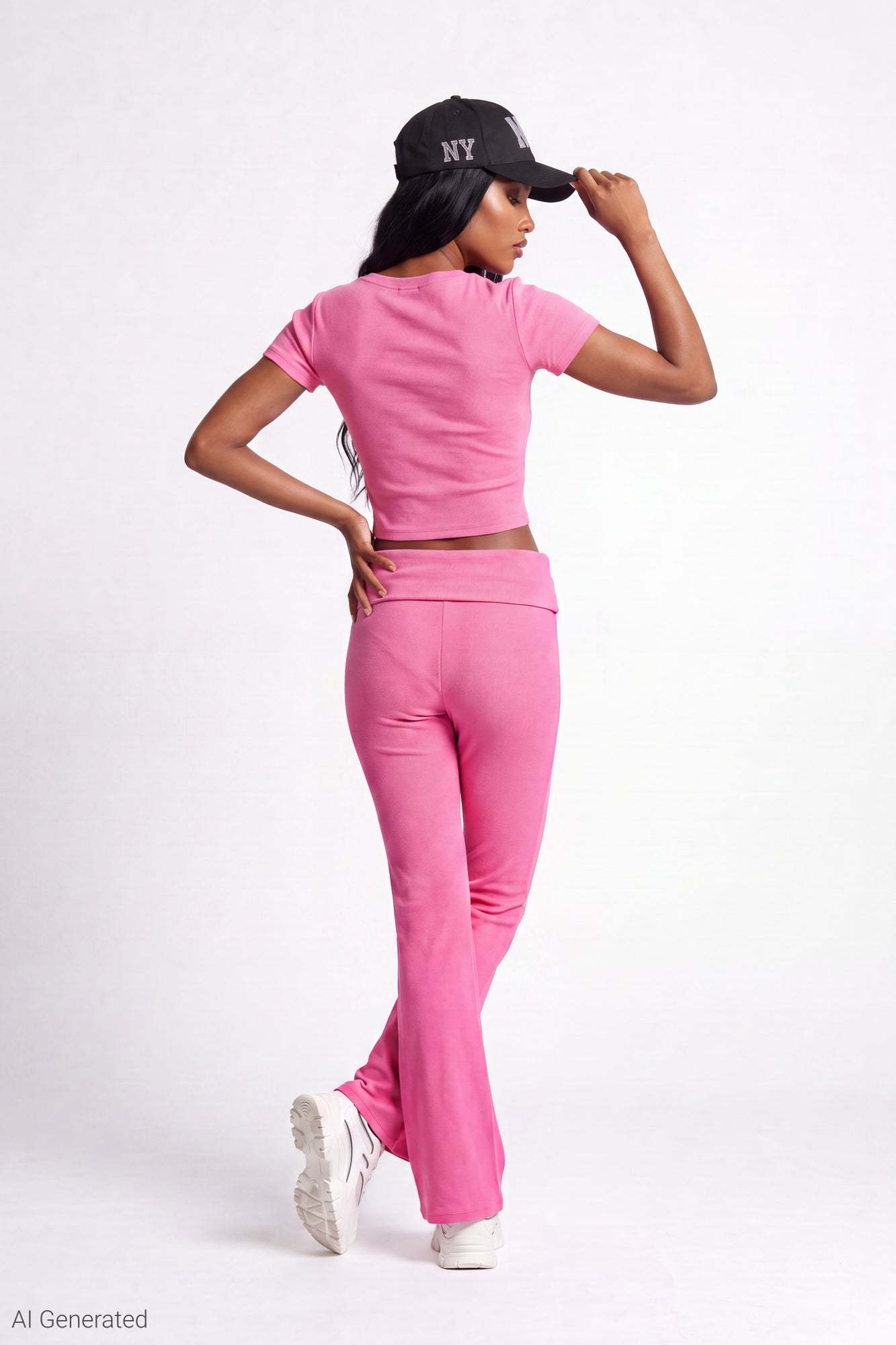 Soft Ribbed T-Shirt & Flare Pant Set