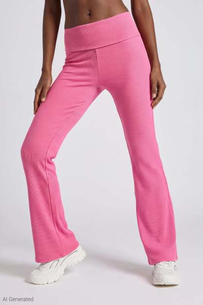 Soft Ribbed T-Shirt & Flare Pant Set
