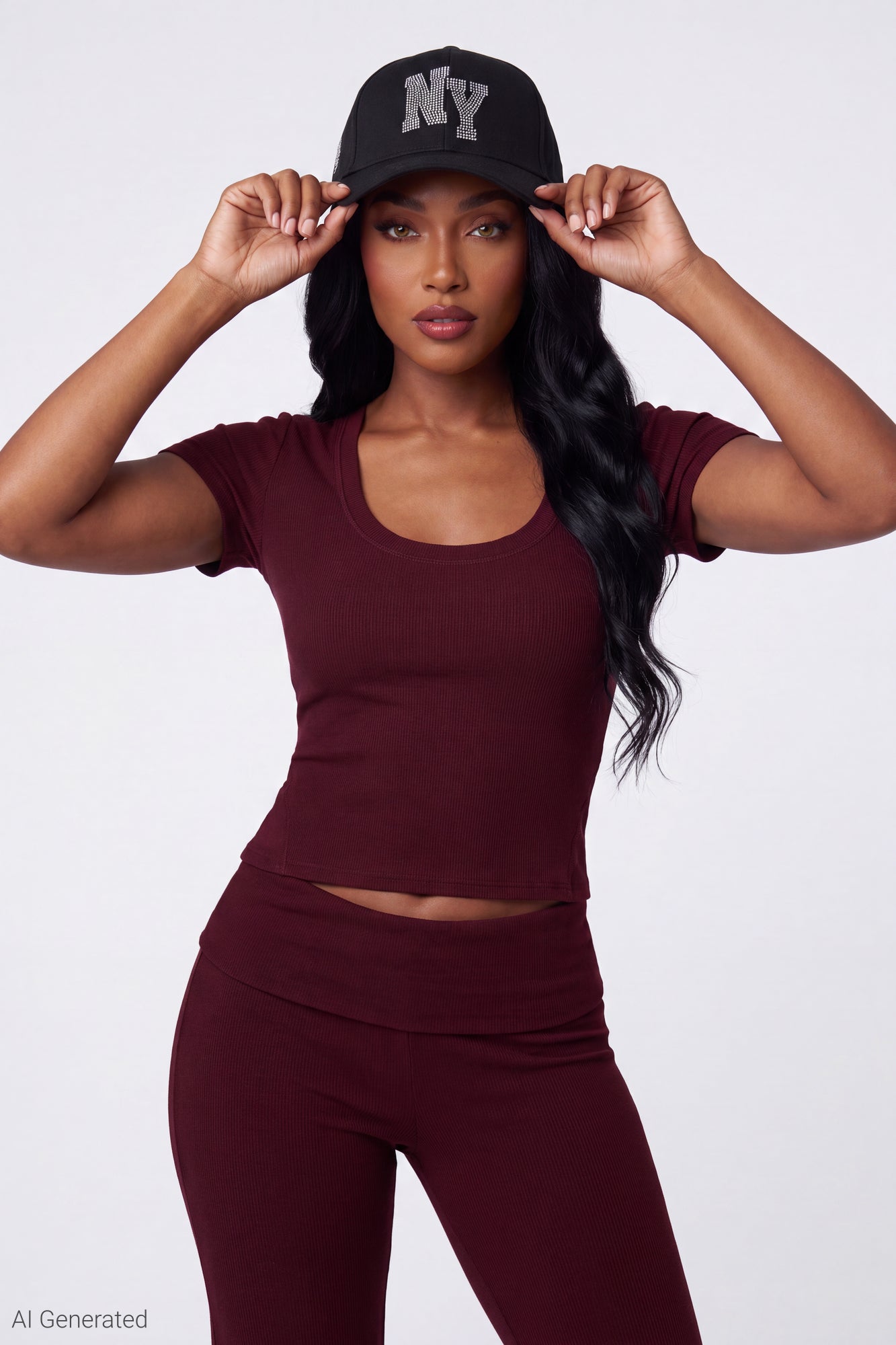 Soft Ribbed T-Shirt & Flare Pant Set