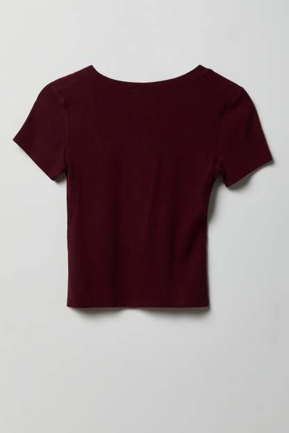 Soft Ribbed T-Shirt & Flare Pant Set