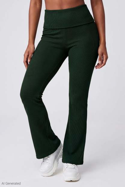 Soft Ribbed T-Shirt & Flare Pant Set
