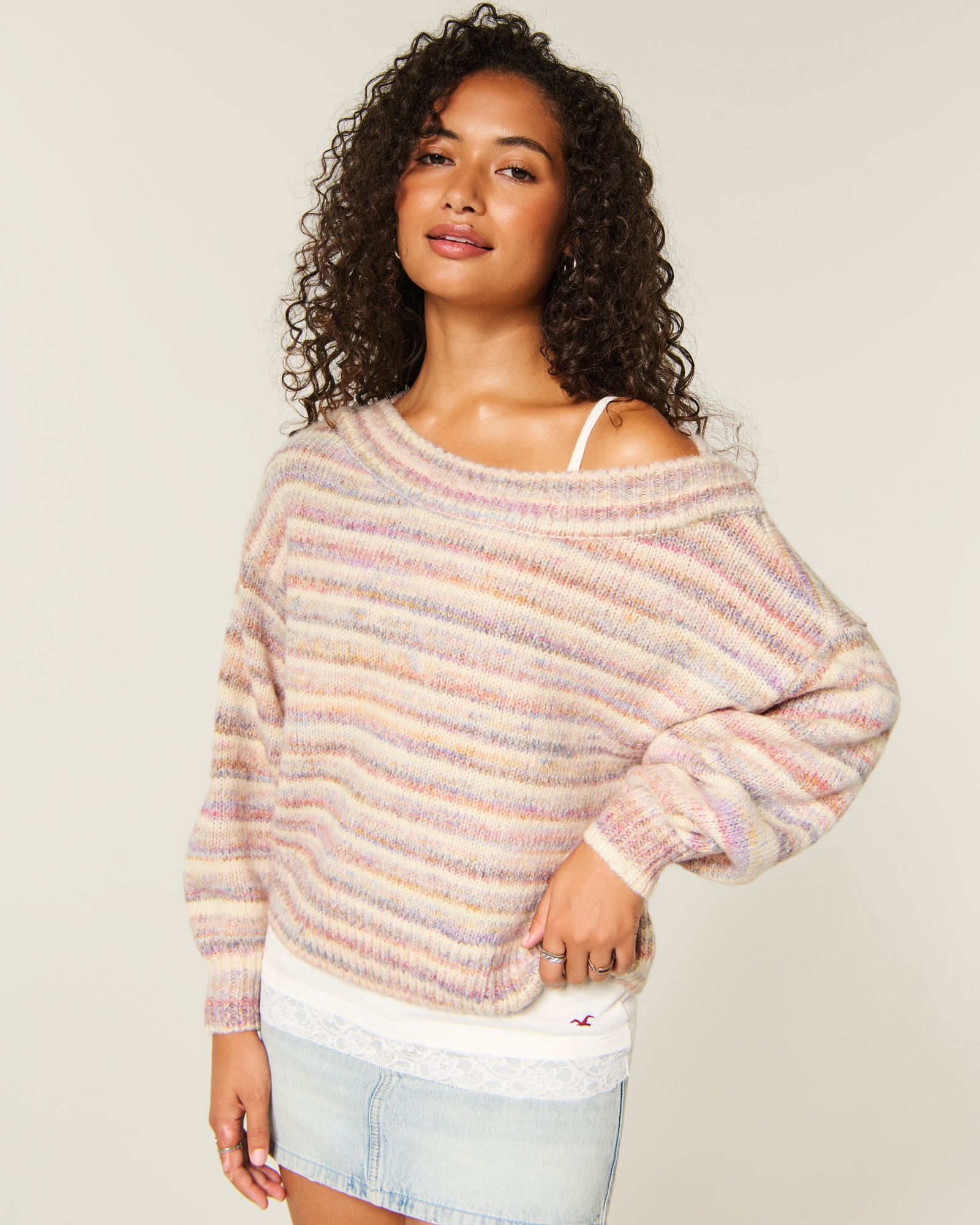 Lofty Off-the-Shoulder Sweater