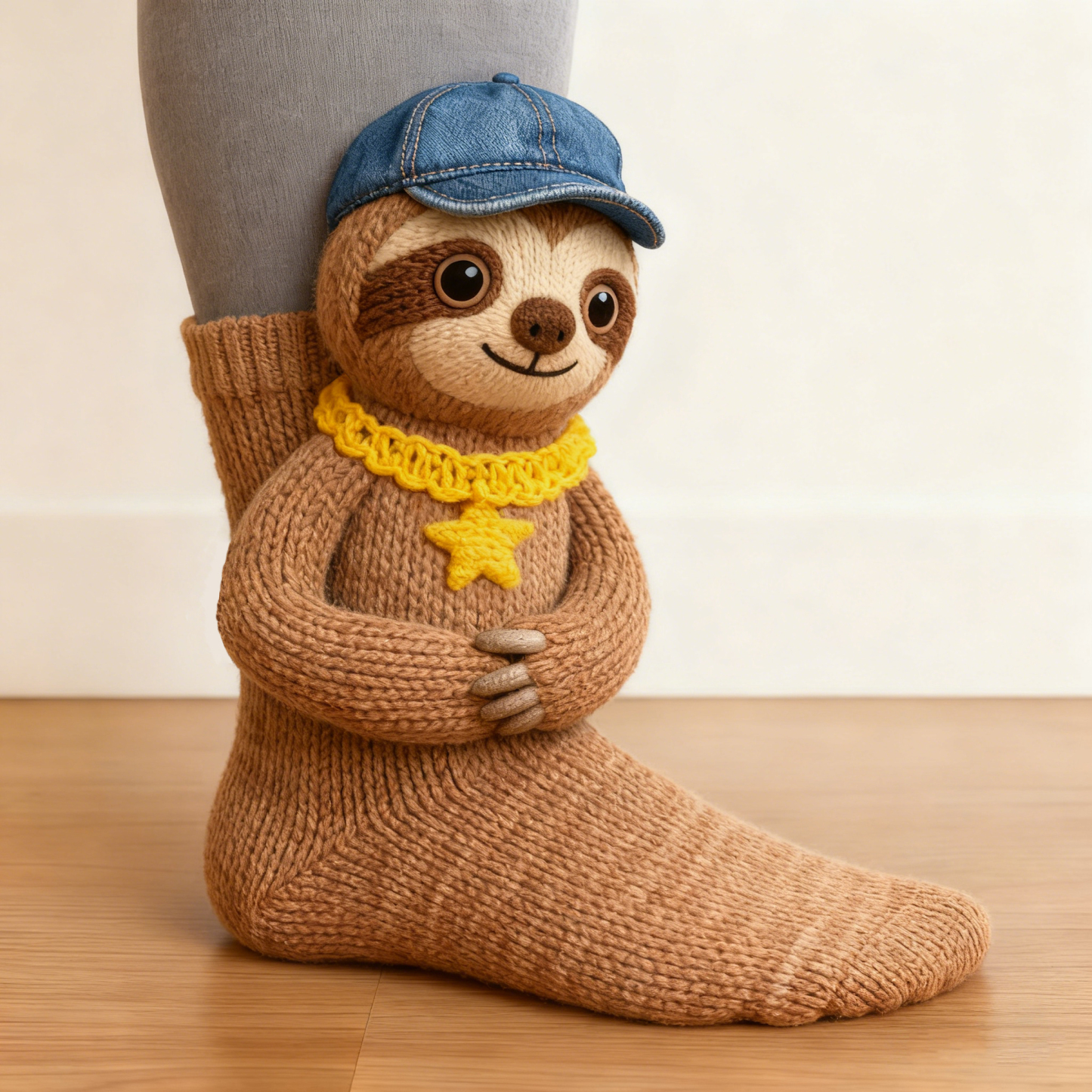 Sloth 3D Socks - Red Polka Dot