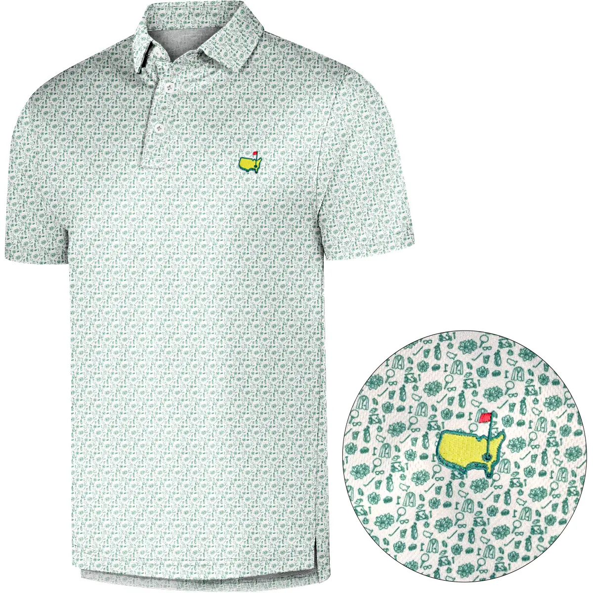 Men's Short Sleeve Moisture Wicking Embroidered Golf Polo Shirt 