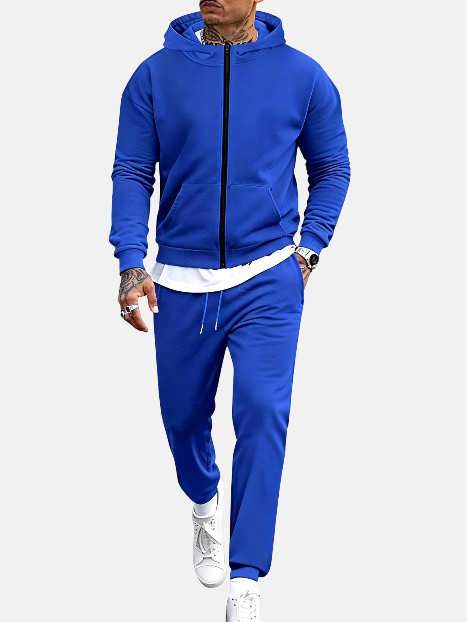🔥Men's Tracksuits 2 Piece Outfits Long Sleeve Full Zip Hoodie and Sweatpants Jogging