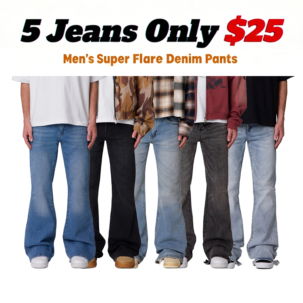 Men's Super Flare Jeans Denim Pant