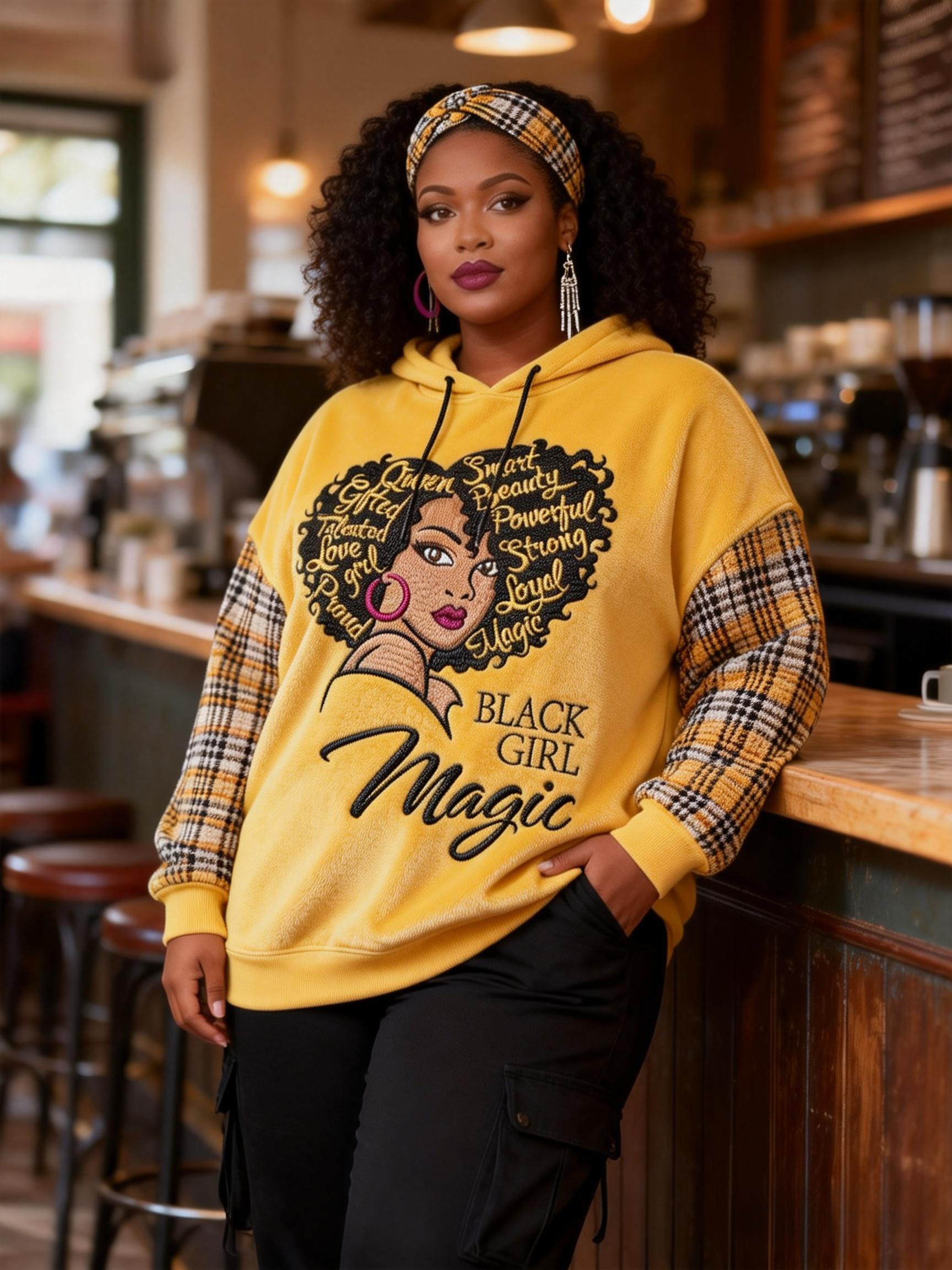 Black Girl Magic Embroidered Hoodie