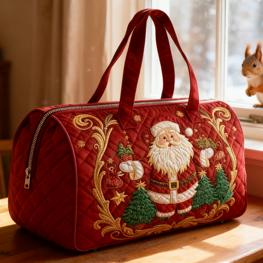 Christmas Santa Gift Quilt Duffle Bag NCU0DK9743