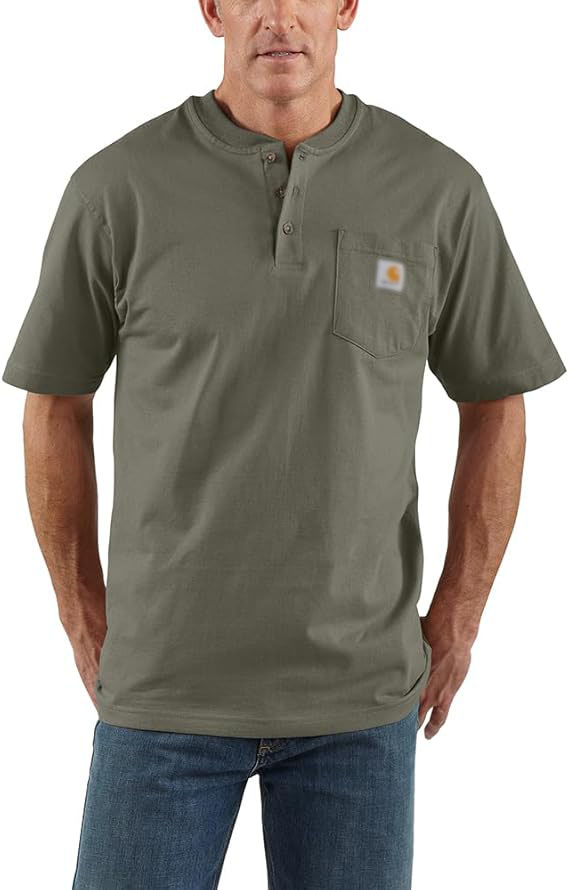 🔥Last Day Promotion!🔥CHT Men's K84 Workwear Loose Fit Heavyweight POLOS Henley T-Shirt(Also Available in Big & Tall)