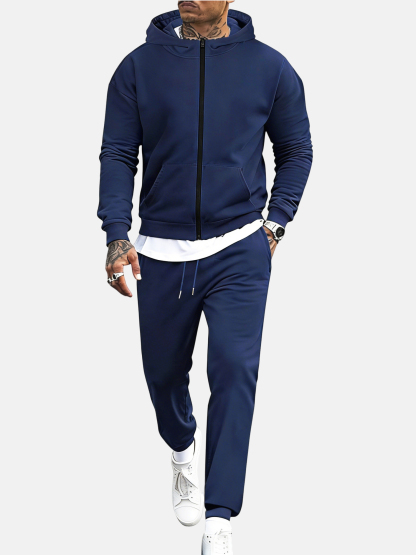 🔥Men's Tracksuits 2 Piece Outfits Long Sleeve Full Zip Hoodie and Sweatpants Jogging