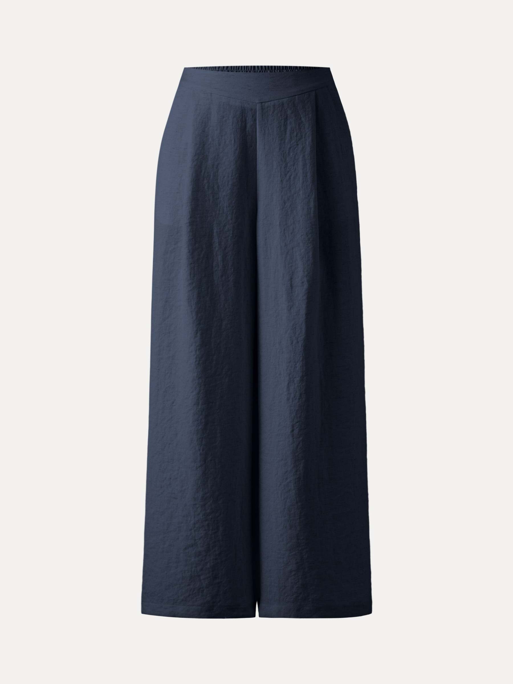 Breezy Linen-Like Mid Rise Wide Leg Pant with Pockets