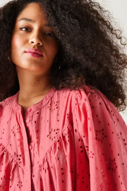 Chemise en broderie anglaise - Ecru