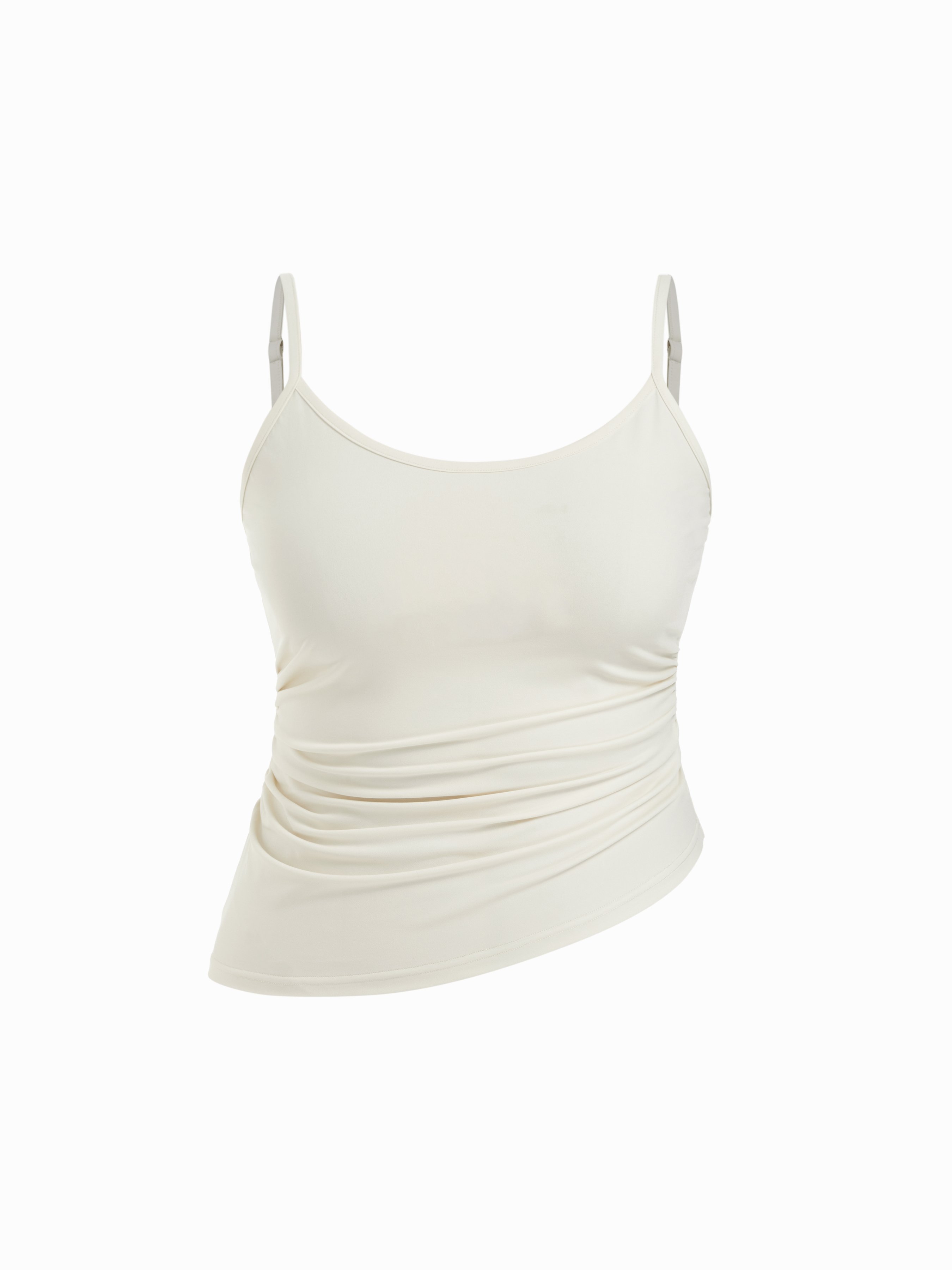 Ruched Cami Top & Chiffon Boat Neck Cape Curve & Plus