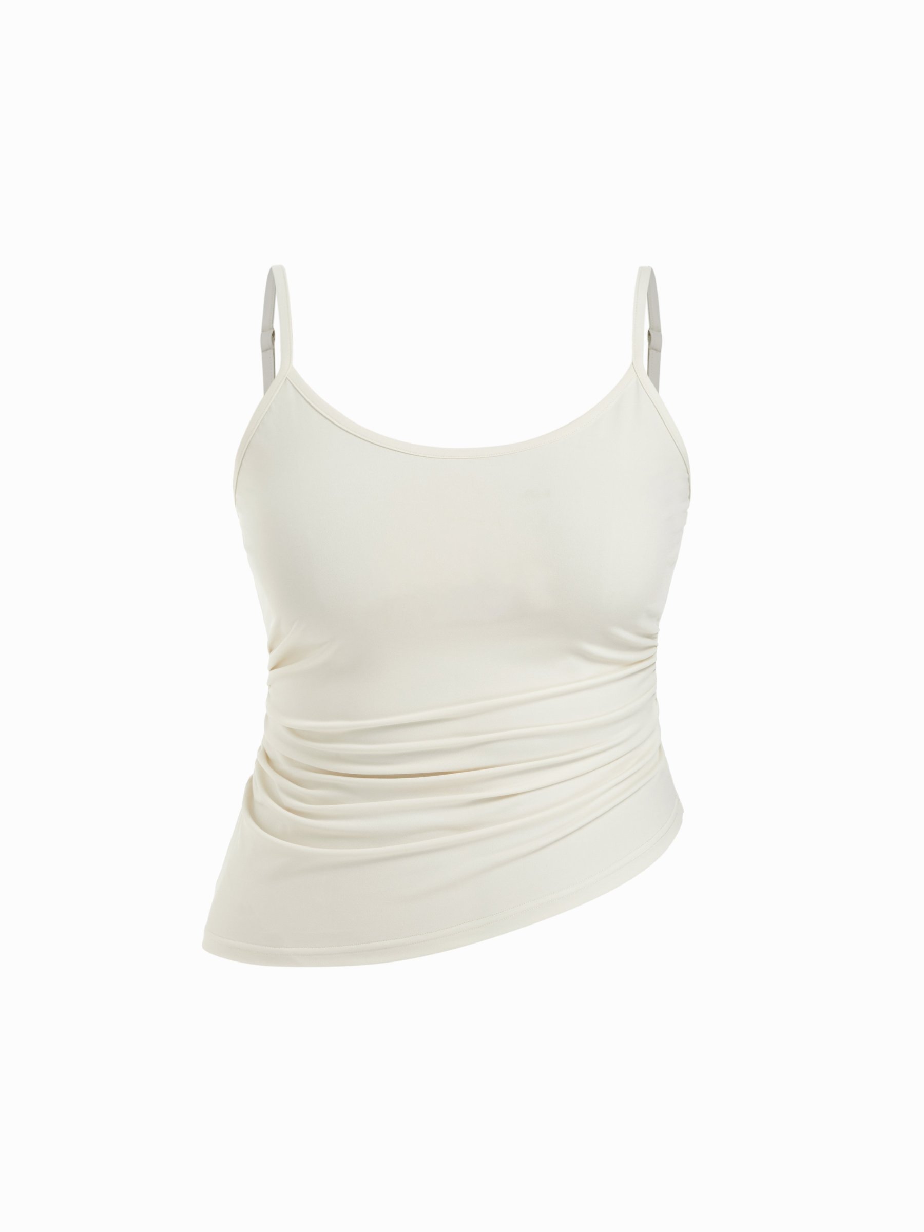 Ruched Cami Top & Chiffon Boat Neck Cape Curve & Plus