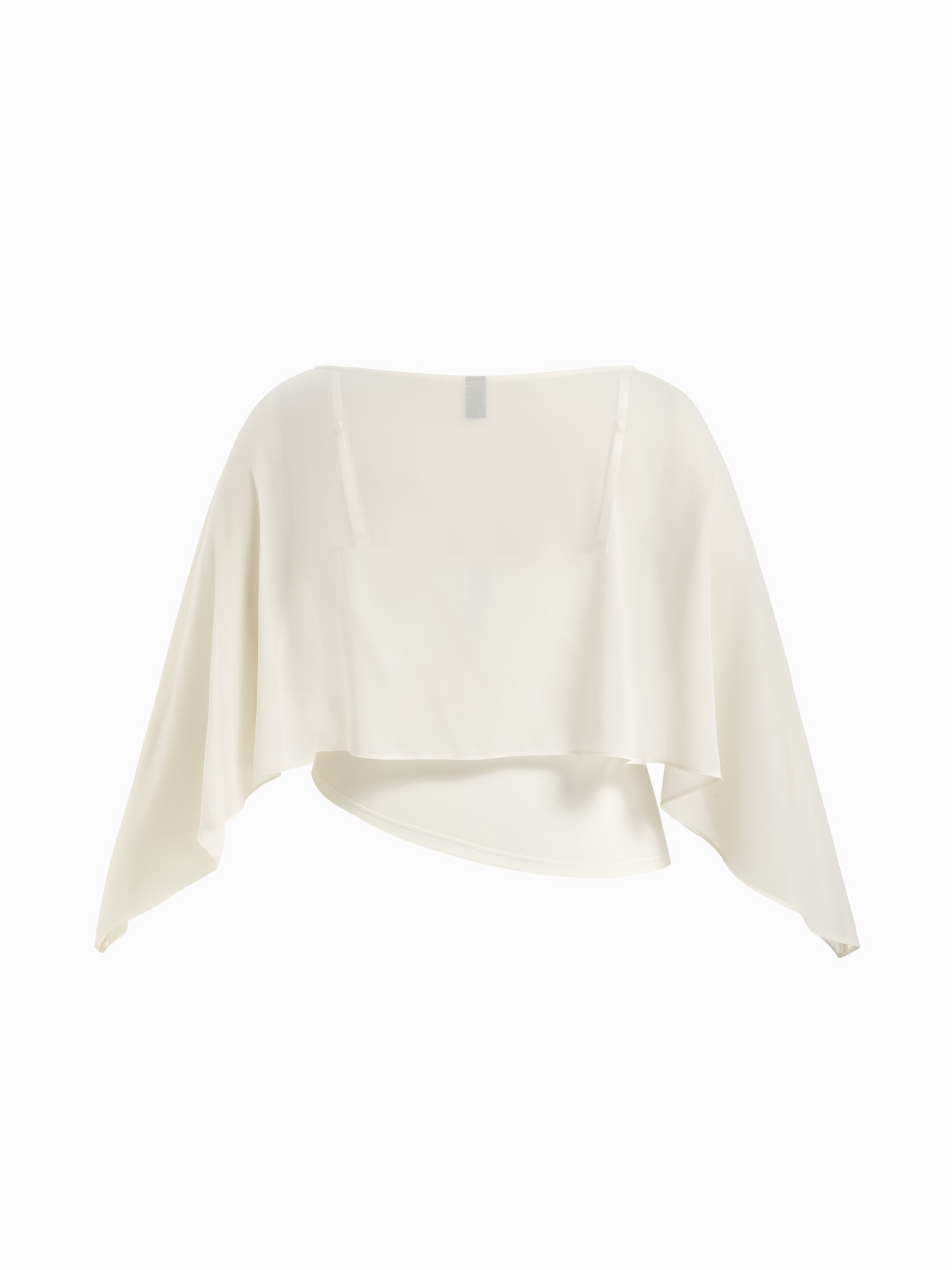 Ruched Cami Top & Chiffon Boat Neck Cape Curve & Plus