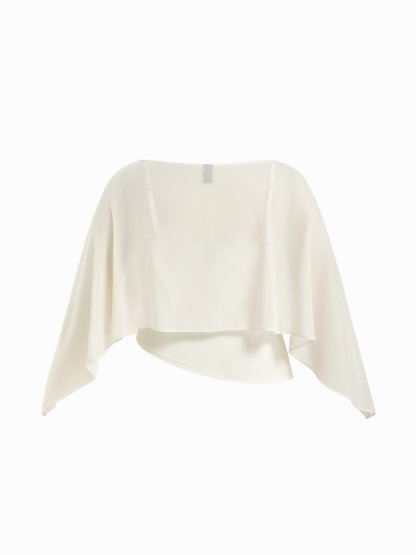 Ruched Cami Top & Chiffon Boat Neck Cape Curve & Plus