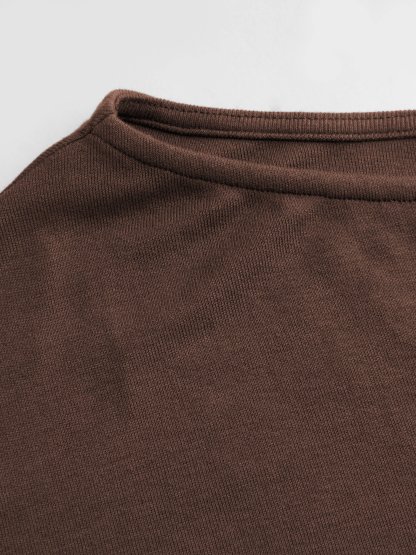 Boat Neck Mid-length Bell Sleeve Ruched Tee Curve & Plus