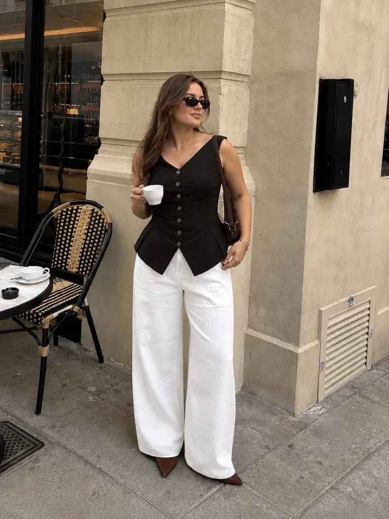 Cotton-blend Sweetheart Ruched Peplum Hem Top Curve & Plus