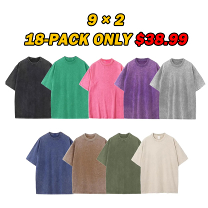 🔥Last Day Promotion🔥Unisex Casual Loose Wash Solid Basic Tees Vintage Oversized T-Shirt