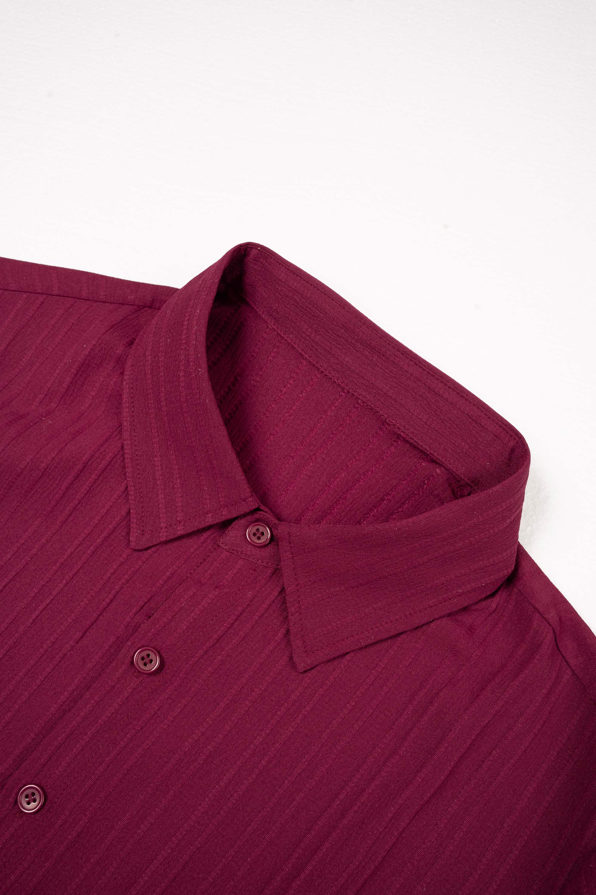 KZZ Men's Maroon Button-Front Shirt & Drawstring Pocket Trousers Set - Casual Short Sleeve Fitted Shirt & Elastic Waist Trousers for Summer Wear - Formal Menswear, FallFreshness Shortsleeve christmas gifts for him