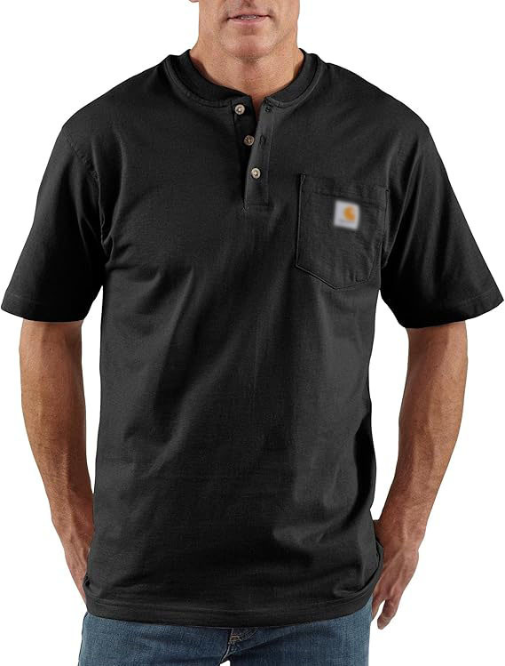 🔥Last Day Promotion!🔥CHT Men's K84 Workwear Loose Fit Heavyweight POLOS Henley T-Shirt(Also Available in Big & Tall)