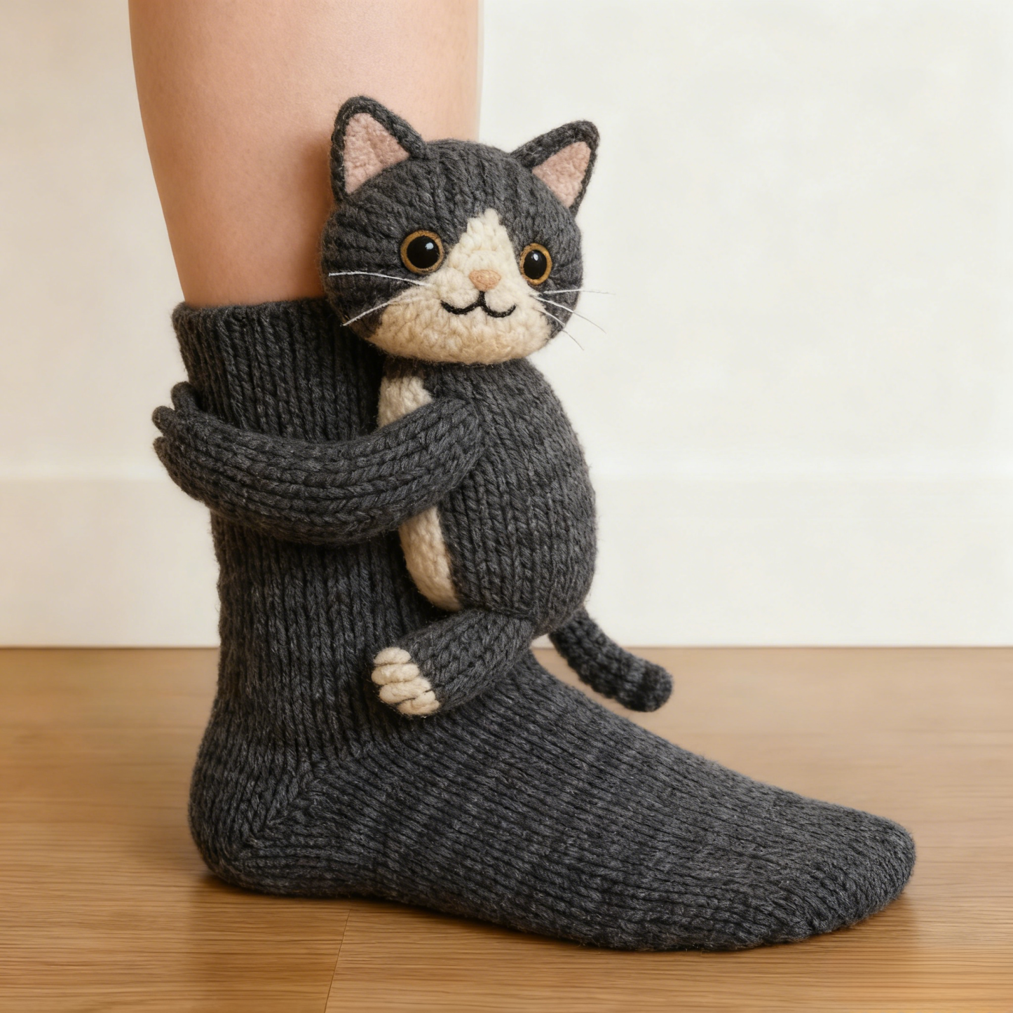 Ragdoll Cat 3D Socks - Cream