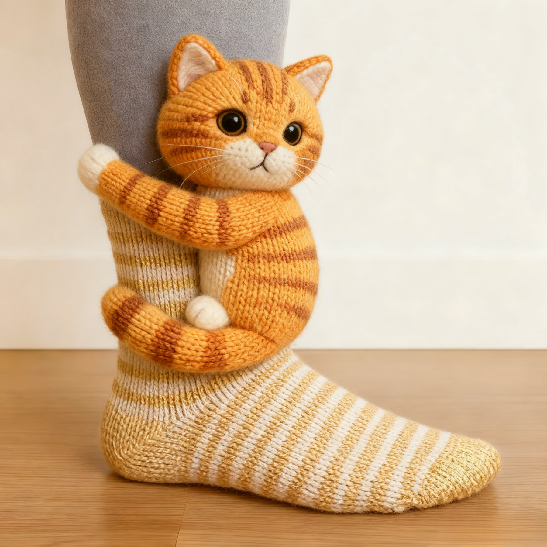 Ragdoll Cat 3D Socks - Cream