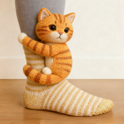 Ragdoll Cat 3D Socks - Cream