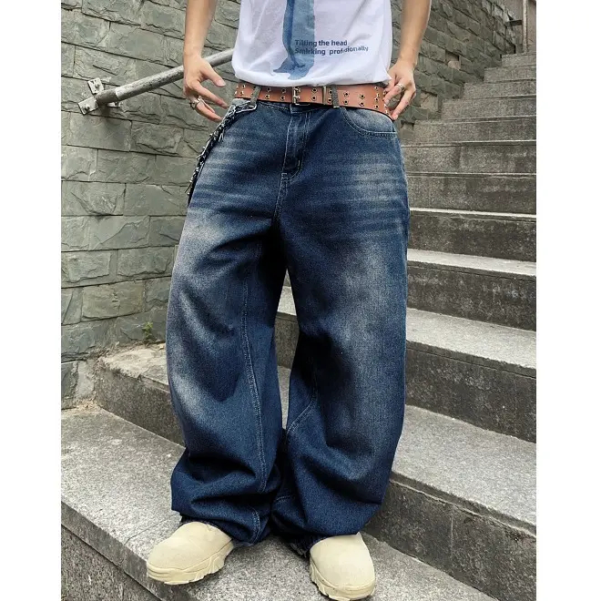 Men's Vintage Baggy Jean Wide Leg Denim Pant