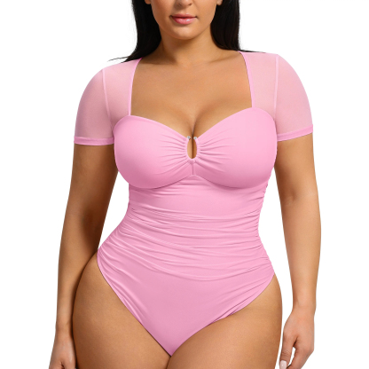 Women's Ultra-Fine Mesh Classic Thong Bodysuit